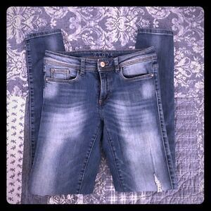 Zara basic Z1975 size 2 distressed skinny leg jean